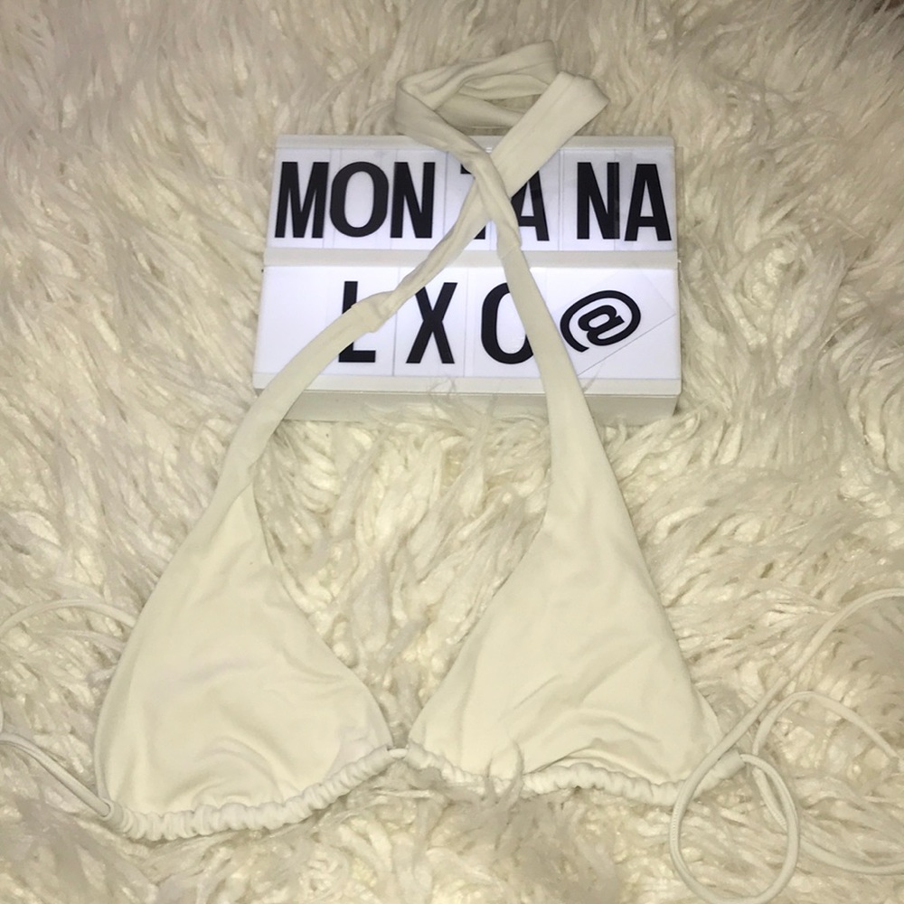 White halter bikini top!!